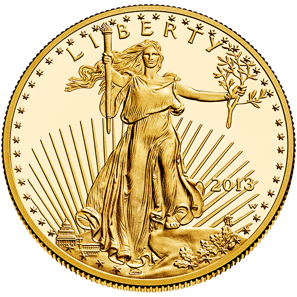 Gold_American_Eagle_Front American Eagle Gold Coin